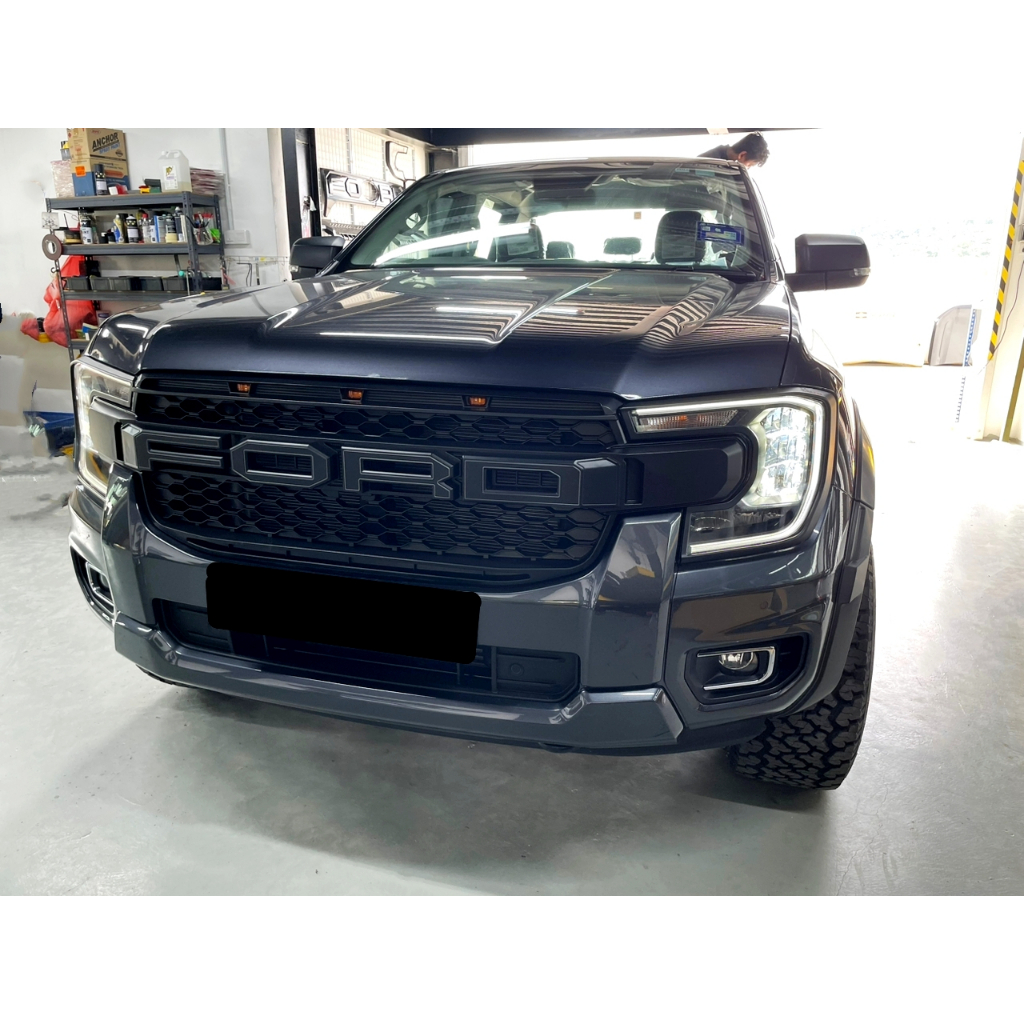 Raptor Style V4 Front Grille with LED (3pcs) and Wording Light For Next ...