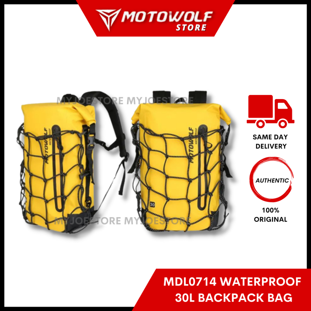 MDL0714 Motowolf 30L Waterproof Backpack Motorcycle Bag With Reflective