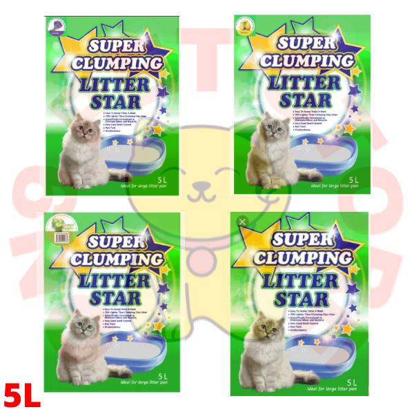 LITTER STAR 5L Clumping Crystal Cat Litter Sand Pasir Kucing