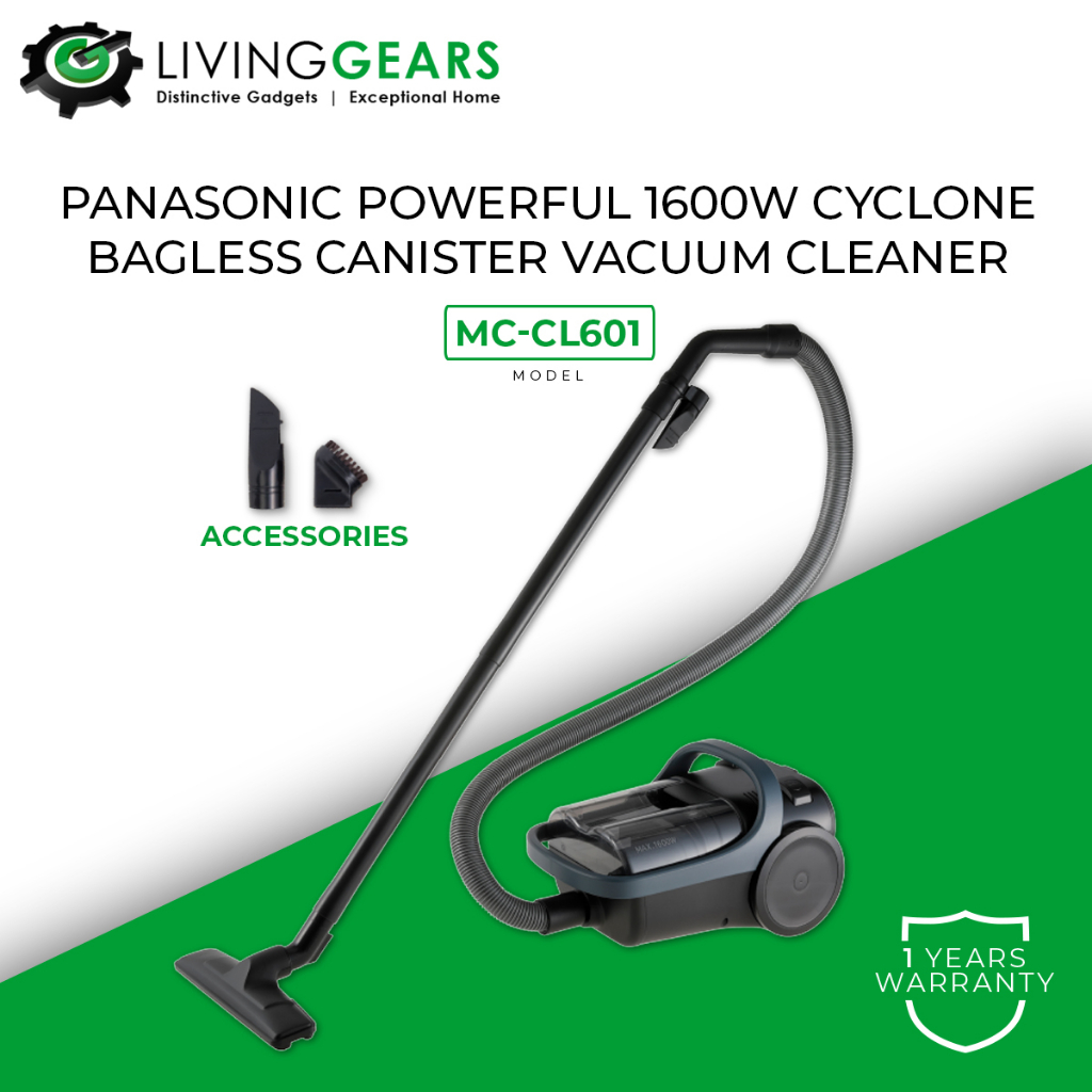 Panasonic 1600W Mega Cyclone Bagless Hepa Filter Vacuum Cleaner MC