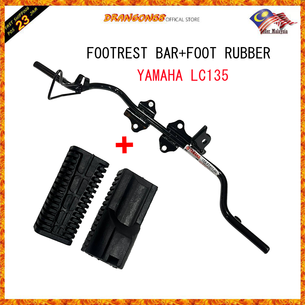 Footrest Bar Step Bar Pemijak Kaki Besi Rubber Yamaha Lc135 V1 V2 V3