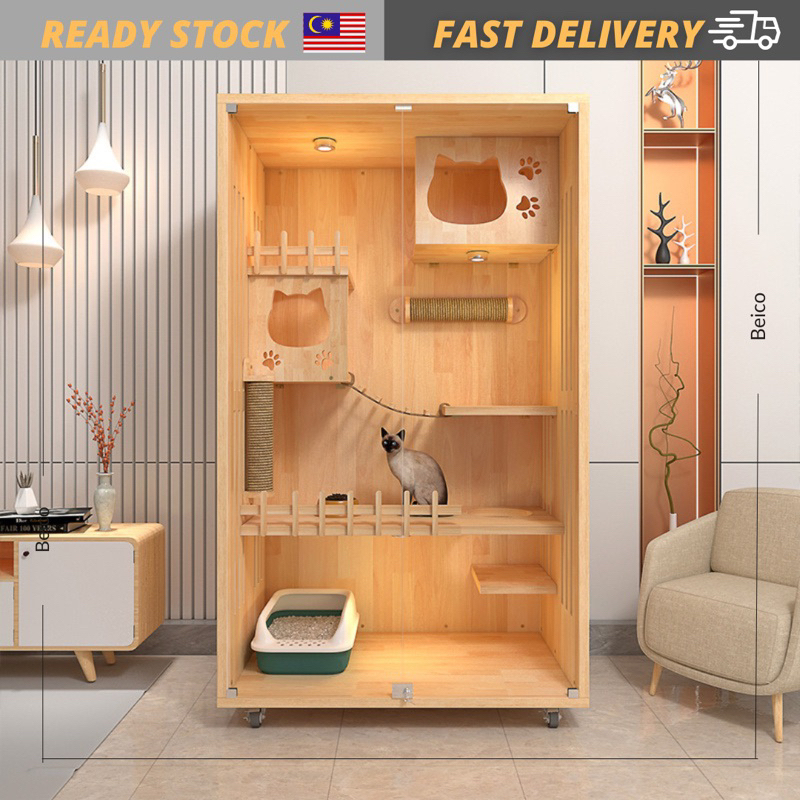 Cat Cage Villa Household Cat Cage Indoor Cat Cabinet Cattery Cat House