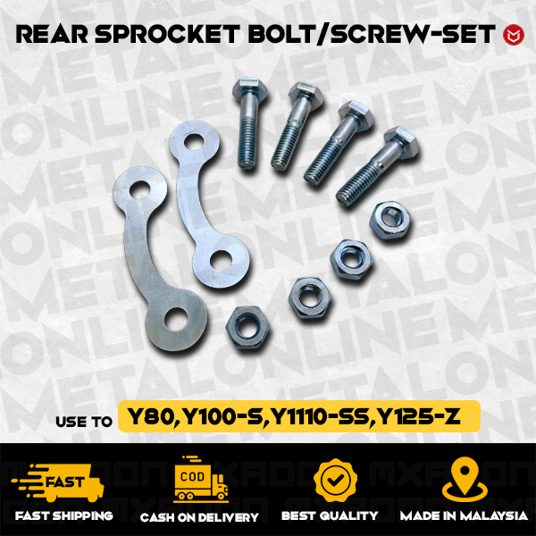 YAMAHA Y80 Y110 Y110 Y125 REAR SPROCKET BOLT SET BELAKANG TIANG EMPAT ...