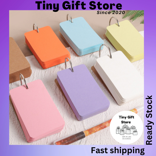 Tiny Gift Store Flash Card for Kids Memo Mini Notebook Ring Binder Vocabulary Book Flashcard DIY