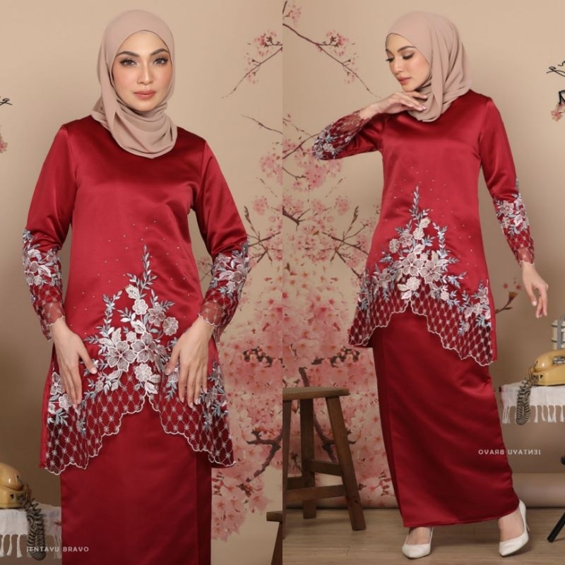 (S - 3XL) AVIOLA KURUNG RIAU PAHANG MODERN LACE PLUS SIZE NIKAH TUNANG ...