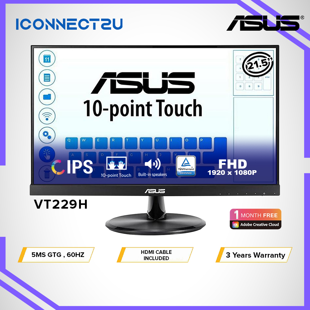 Asus 21 5 Vt229h 5ms Fhd Ips Touch Monitor With Built In Speaker Shopee Malaysia