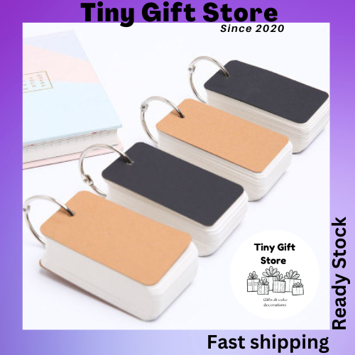 Tiny Gift Store Flash Card for Kids Memo Mini Notebook Ring Binder Vocabulary Book Flashcard DIY