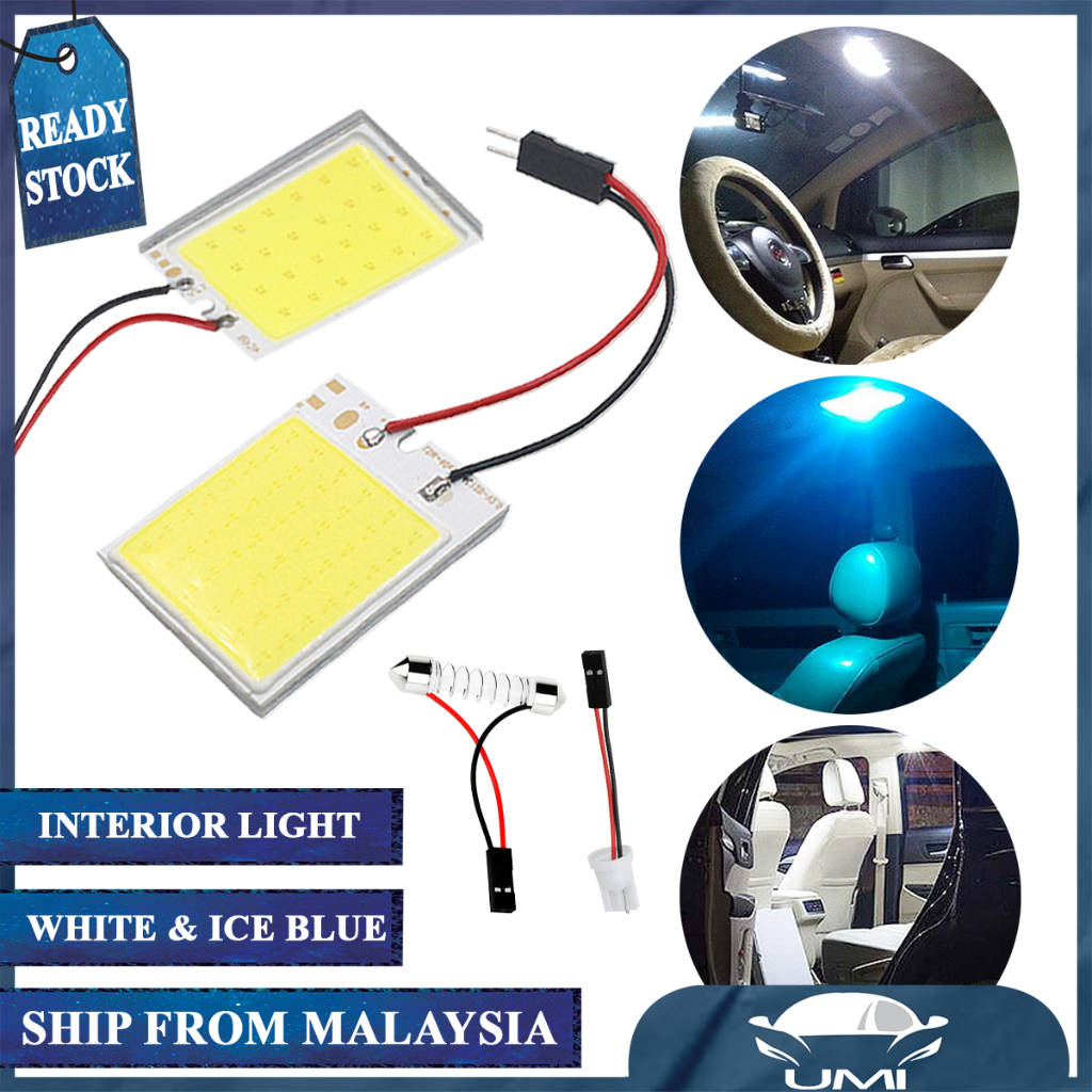 EverBrightt 6-Pack Cool White RRF12 5730 12SMD Led Panel Dome Light Bulb Car Reading Map Light Dc 12v With T10 Ba9s Festoon Adapters