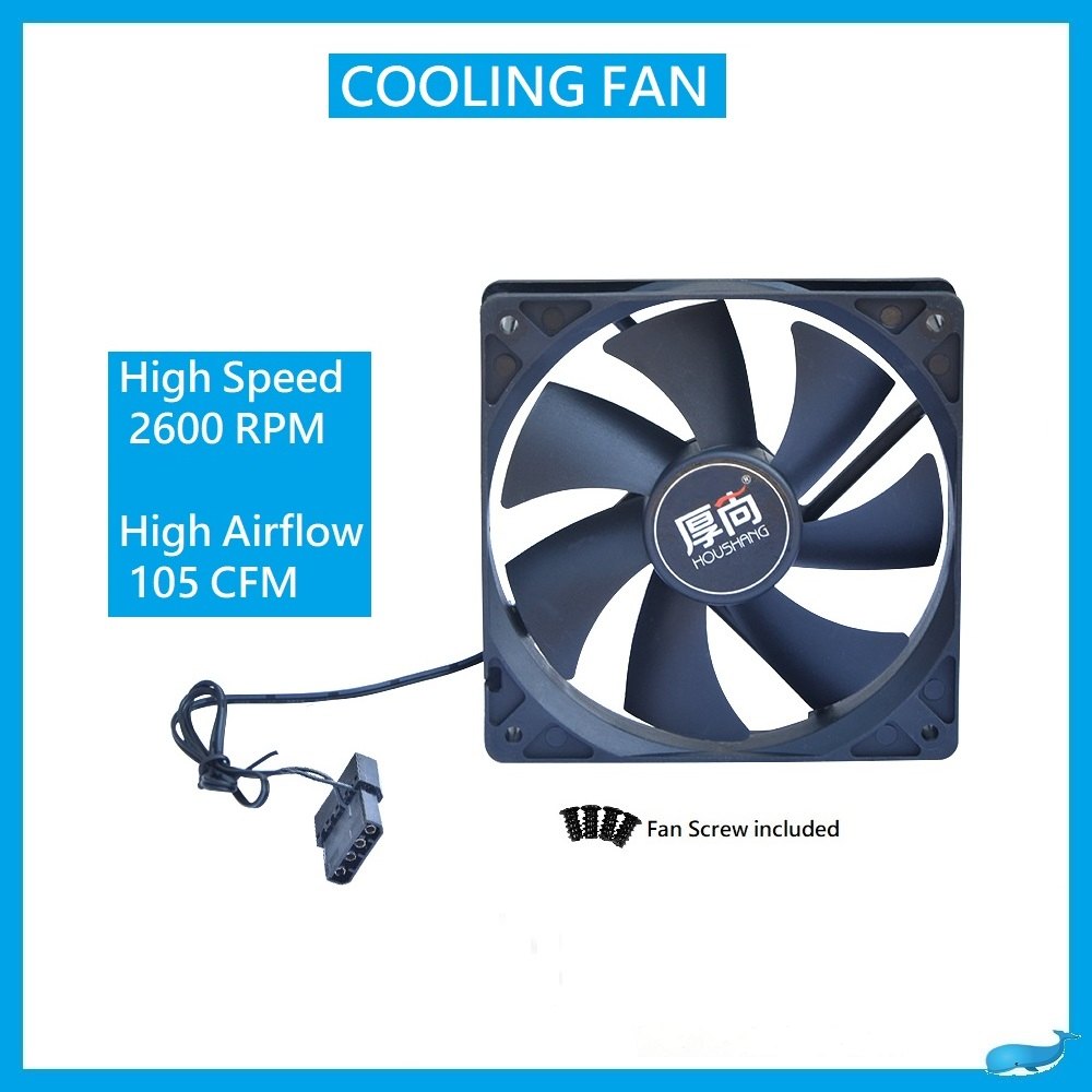 [NEW] 4pin MOLEX 12V 120MM Case Fan / Low Noise / High Air Flow CFM Fan ...