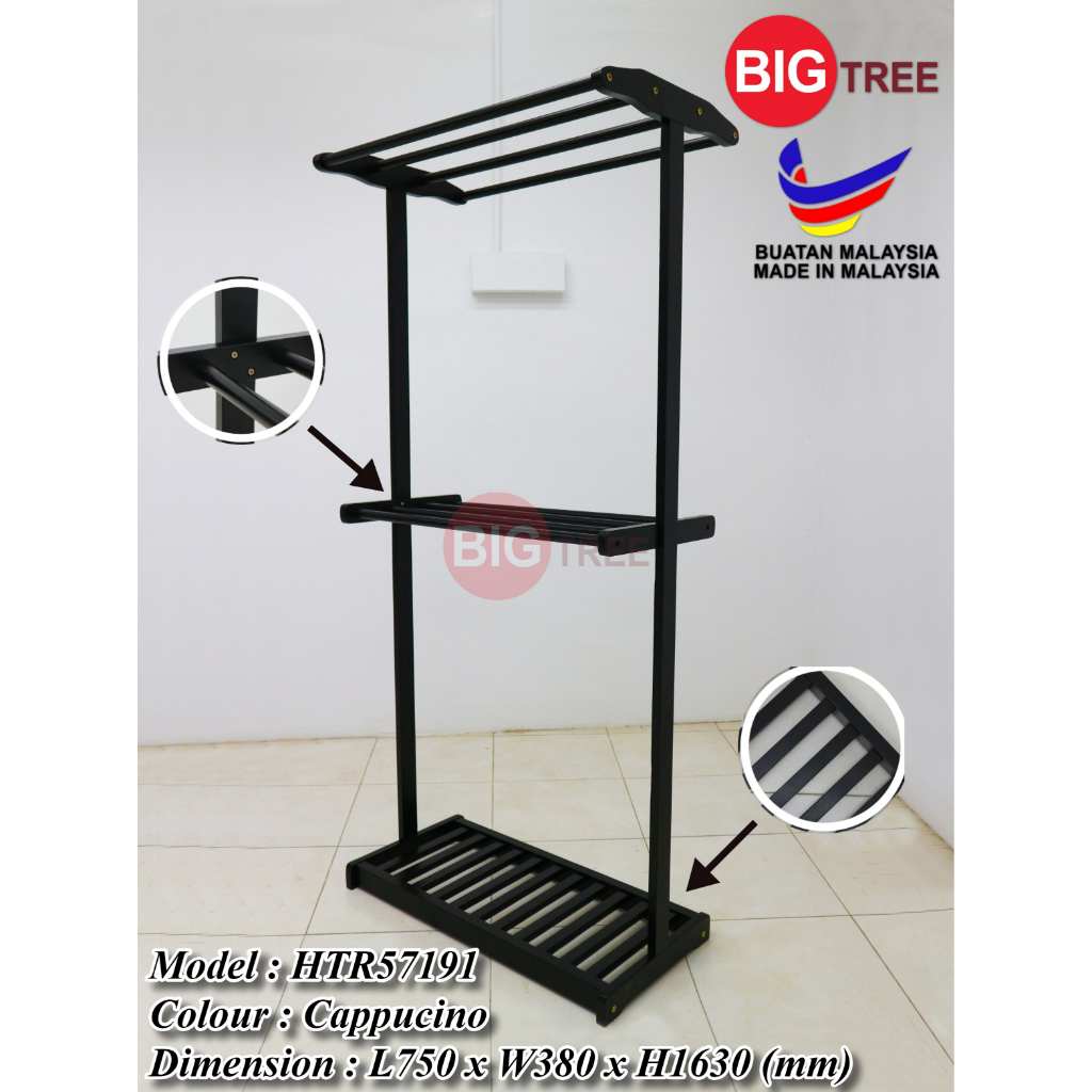 Big Tree Wooden High Towel Stand Rack / Penyidai Baju / Rack Tuala Kayu ...