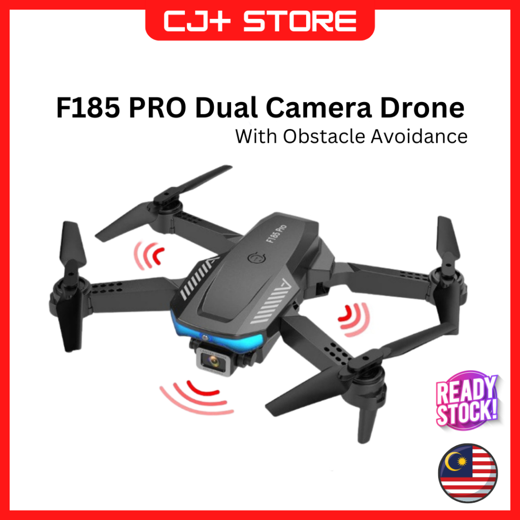 F185 PRO Drone 4k Dual Camera Obstacle Avoidance WIFI FPV RC Foldable ...
