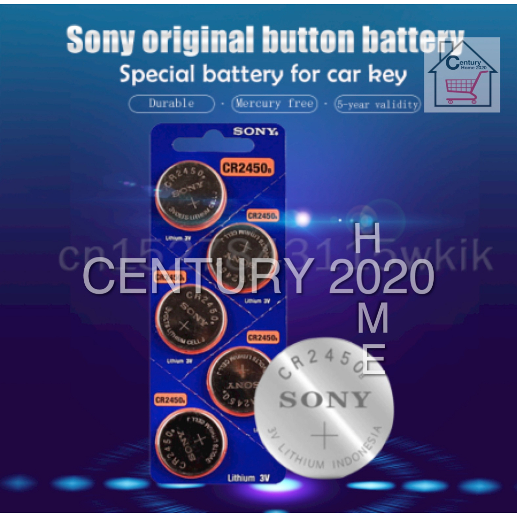 SONY CR2450 3V Lithium Batteries Button Cell Battery Shopee Malaysia