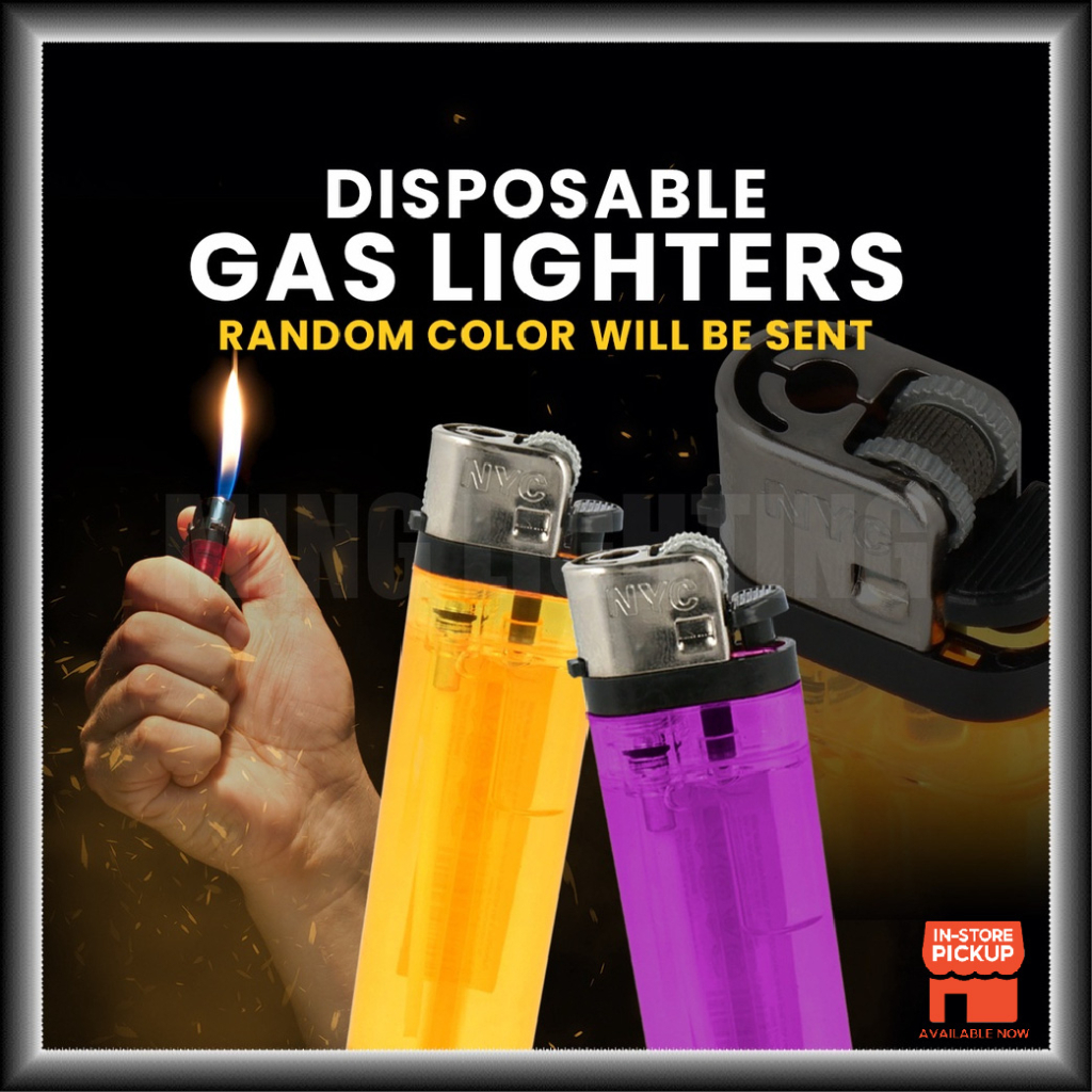 Disposable Gas Lighter NYC Windproof Flicker Fire Lighters Api Rokok ...