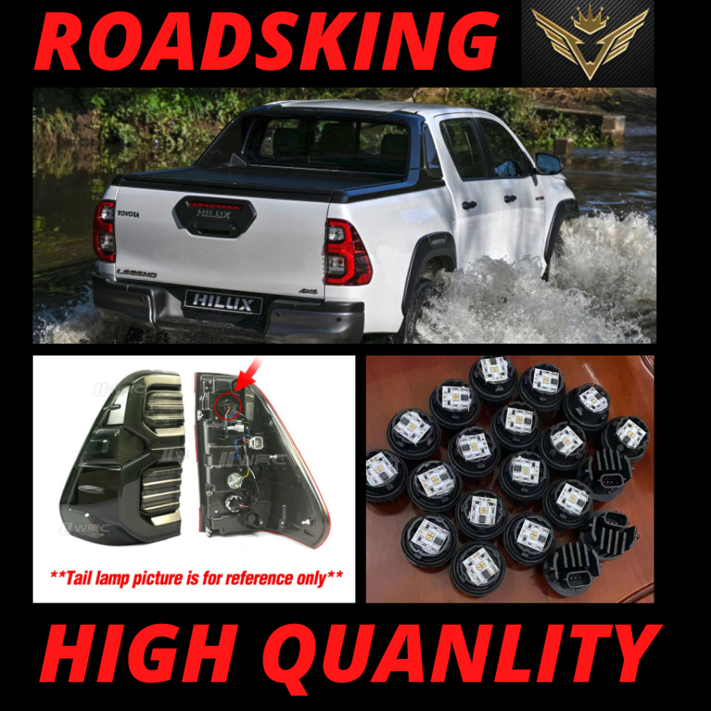 TOYOTA HILUX ROCCO ROGUE REVO REAR TAIL LAMP REVERSE LIGHT LAMPU 4 LED