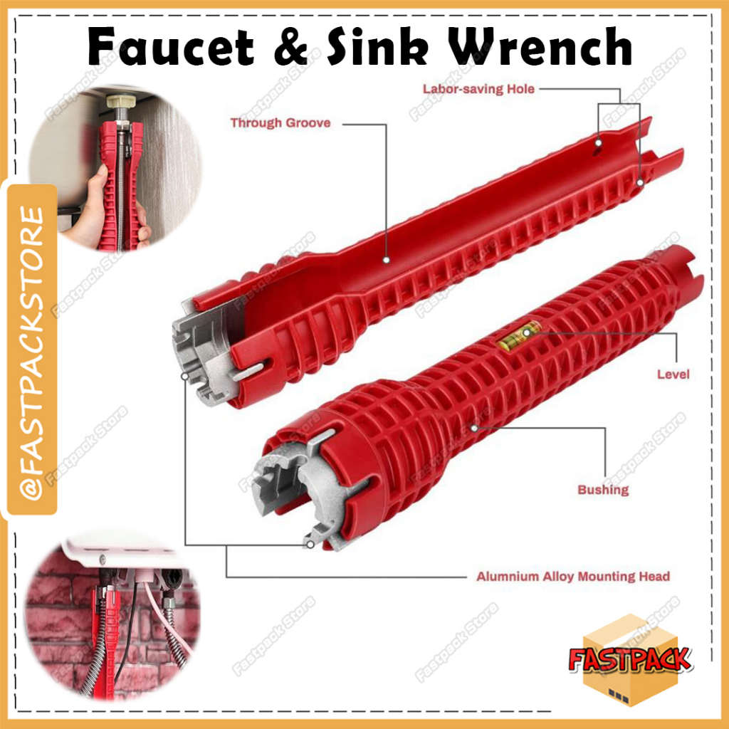 Faucet and Sink Installer Wrench Spanner Pipe DIY Tap Kitchen Sink