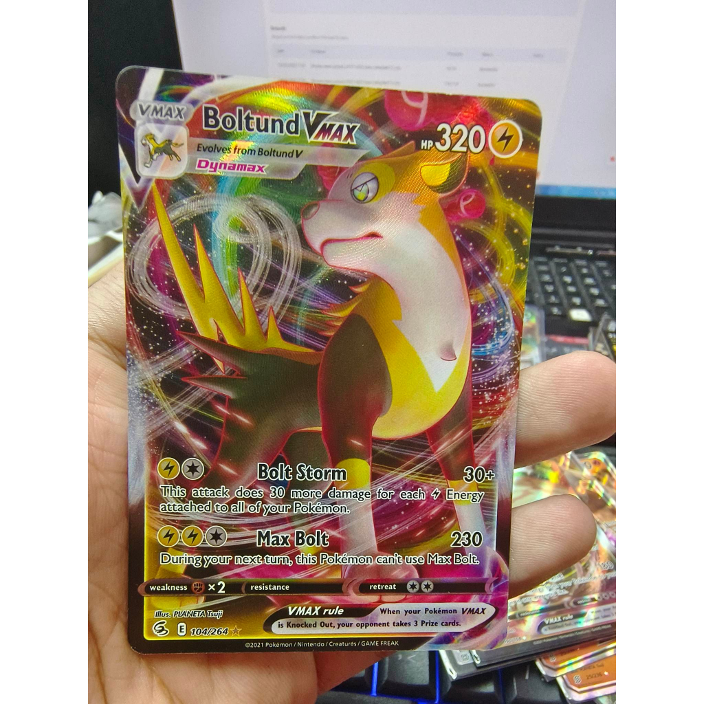 Electric Type Pokemon Card Vmax Boltund Vmax Shopee Malaysia 1278