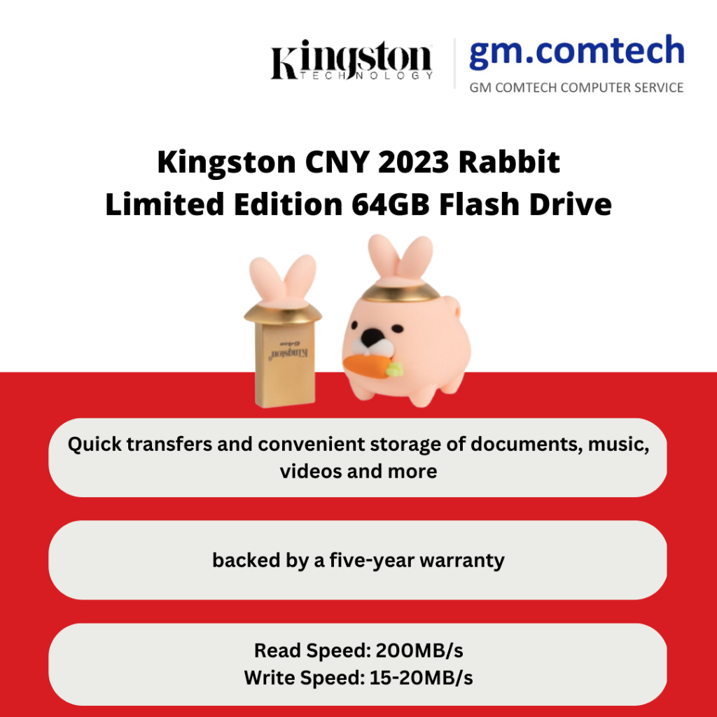 LIMITED EDITION Kingston CNY 2023 Rabbit 64GB Pen Drive | Shopee Malaysia