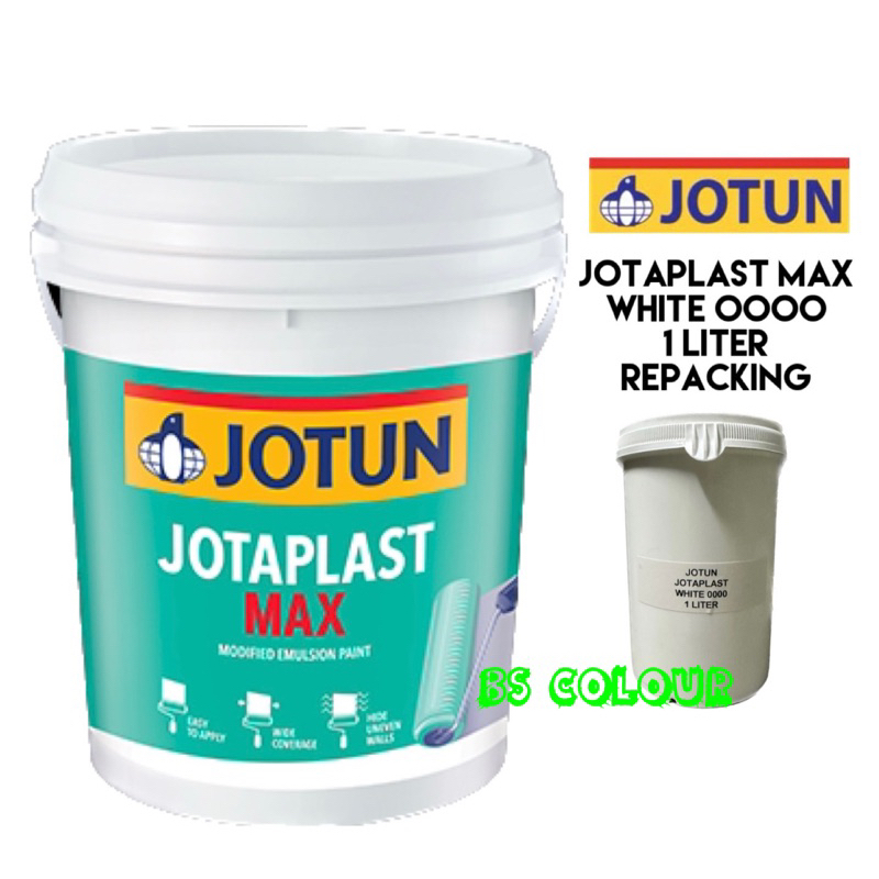 1L JOTUN PAINT JOTAPLAST MAX REPACKING / INTERIOR WALL PAINT WHITE 000