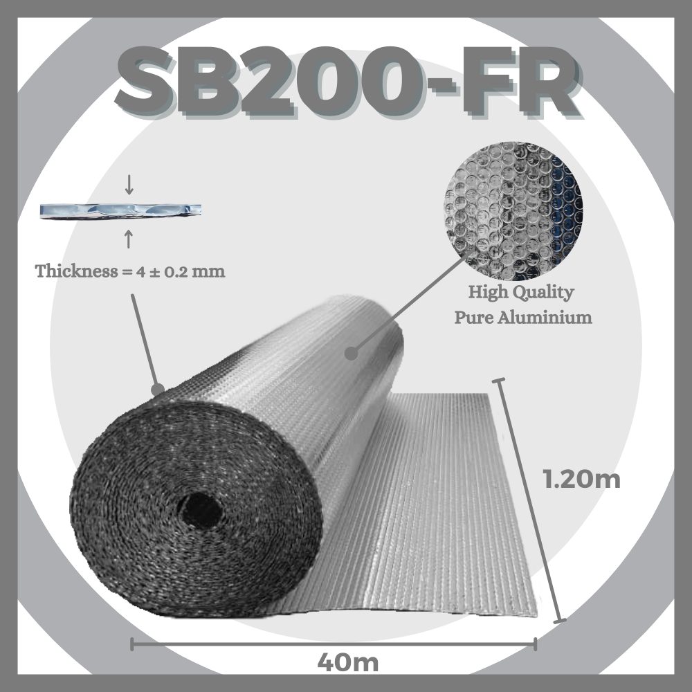 SUNFOIL SB200-FR (1.2m x 40m) Bubble Foil Series Aluminium Foil Penebat ...