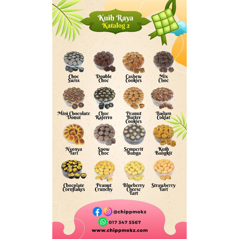 Kuih Raya 2023 / Cookies / Tart / Choc | Shopee Malaysia