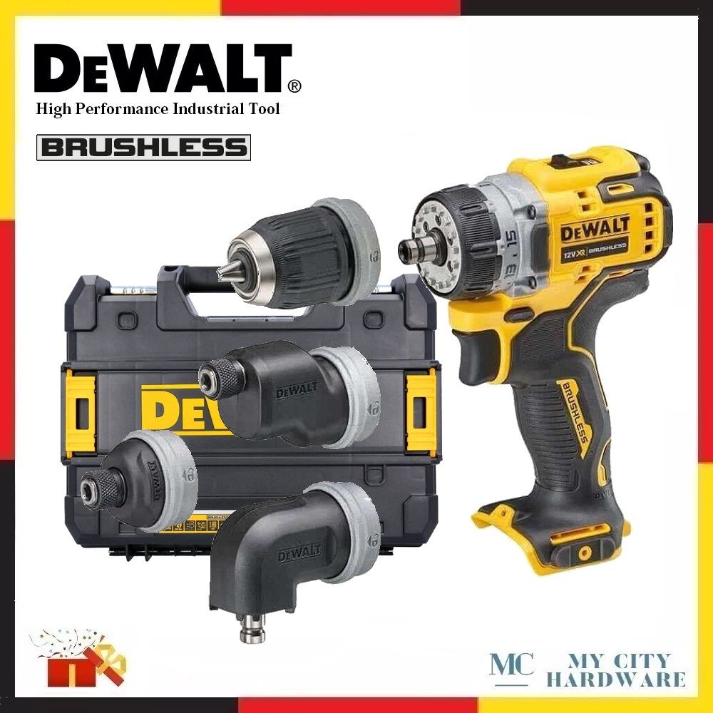Dewalt DCD703D2-B1 12V Brushless Cordless Multi Head Drill Driver ...