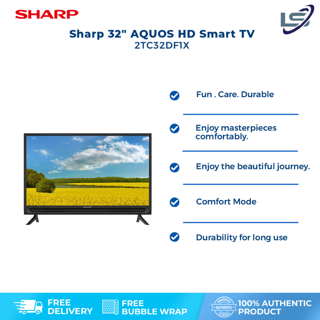 Sharp 32" AQUOS HD Smart TV 2TC32DF1X | Easy Smart | App Store | HDMI ...