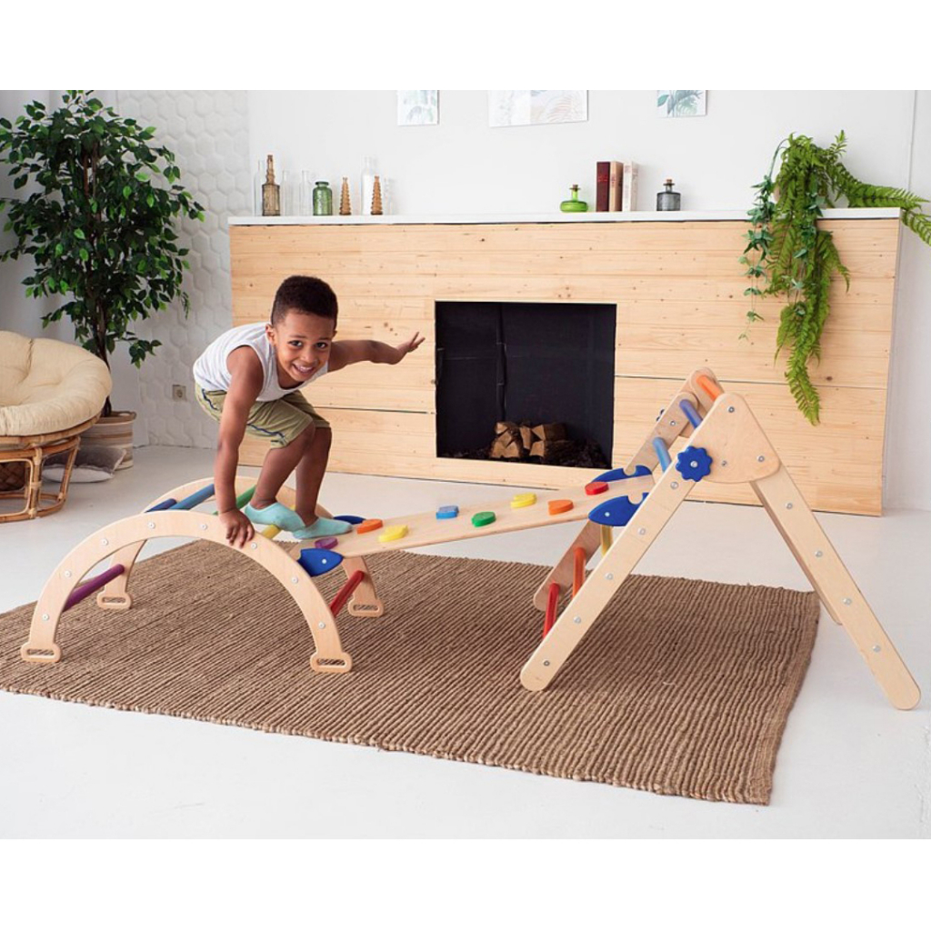 Piklers Triangle Set Kids Wooden Climbing Piklers Arch Montessori ...