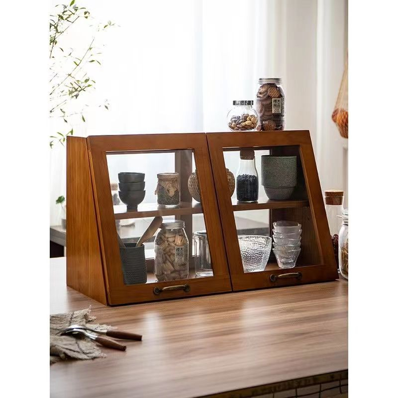 Japanesestyle solid wood sideboard kitchen storage table top