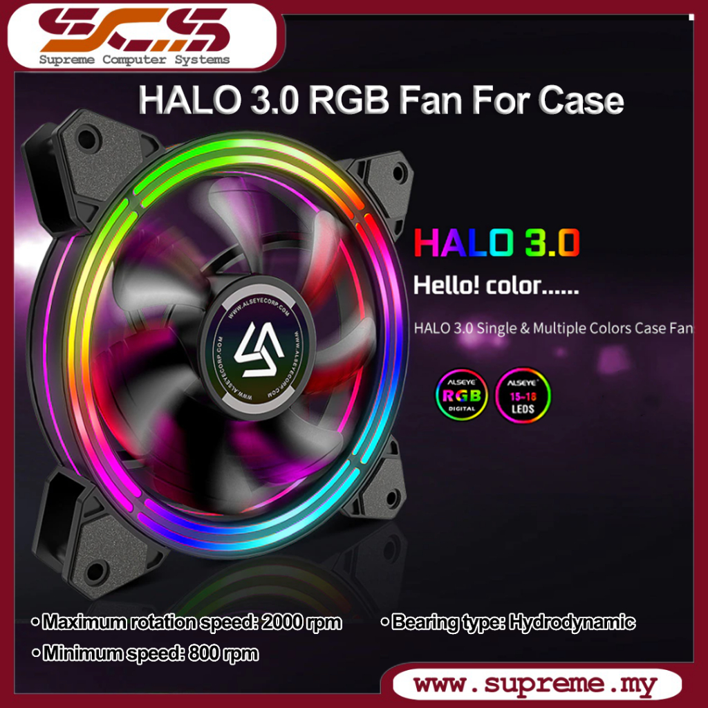 Alseye computer fan 4 pins pwm 120mm cooling fans cooler static RGB fan ...