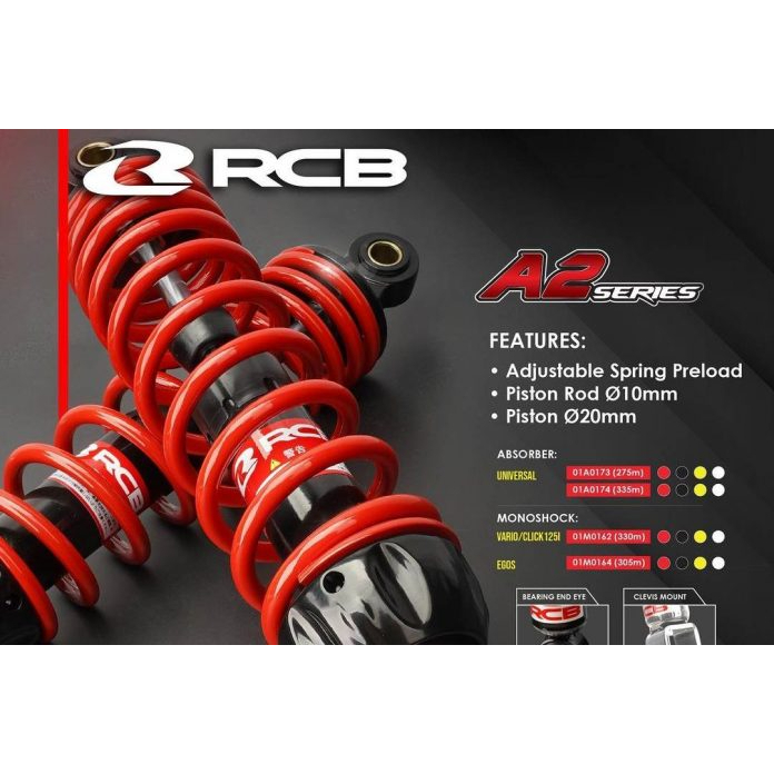 1pc Racing Boy RCB MonoShock Mono Shock A2 Line Universal Yamaha Honda ...
