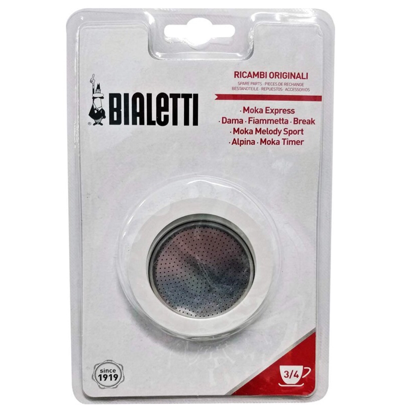 Bialetti Replacement Gasket and Filter For 3 Cup Stovetop Espresso