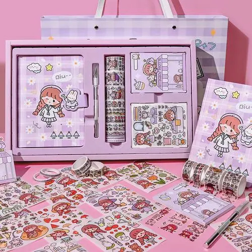 Stationary Notebook Set Gift Box Birthday Gift Luxury Set Book Set Buku