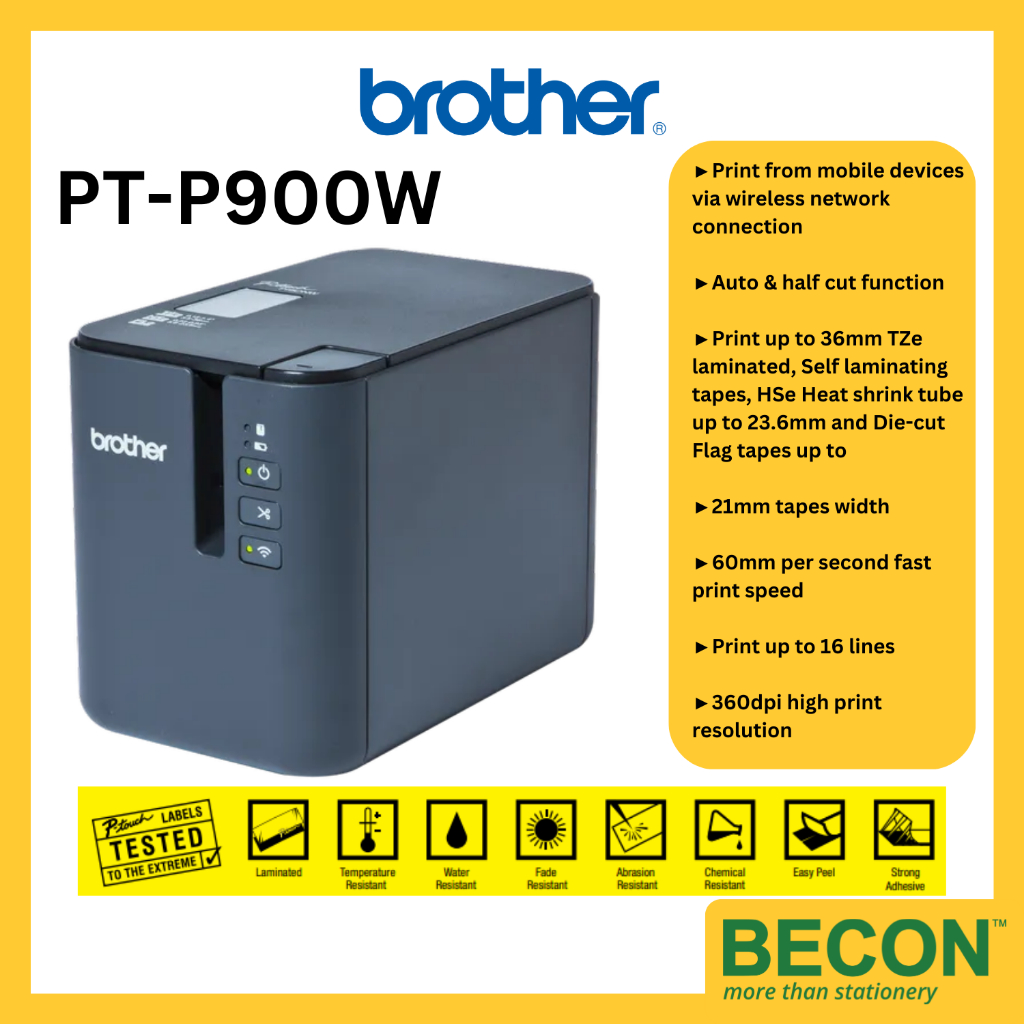 Brother PTP900W Label Printer Shopee Malaysia