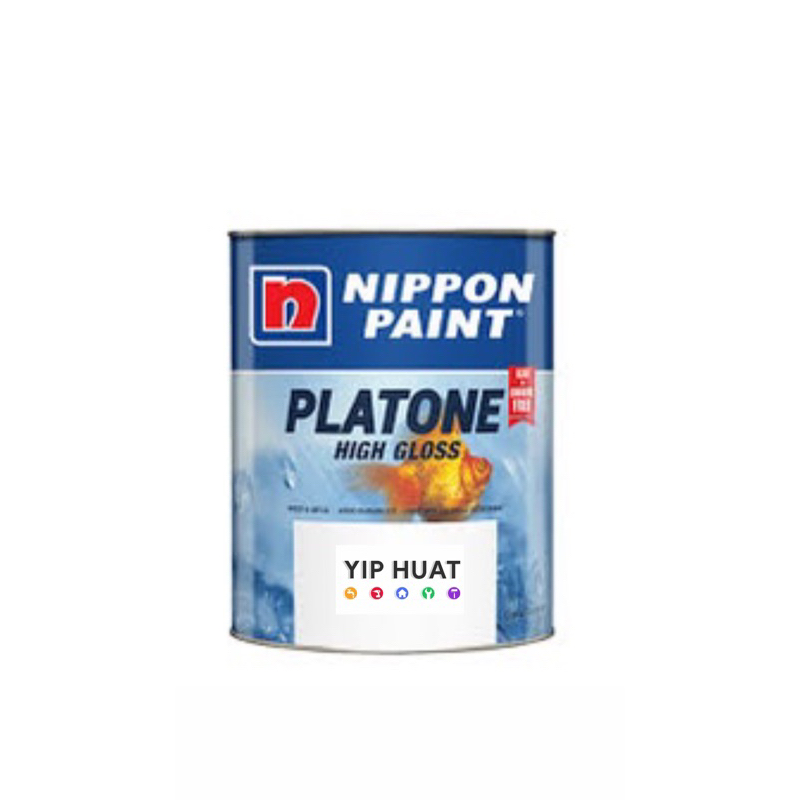 5L Nippon paint Platone high gloss/ cat Kayu Besi/ gloss paint | Shopee ...