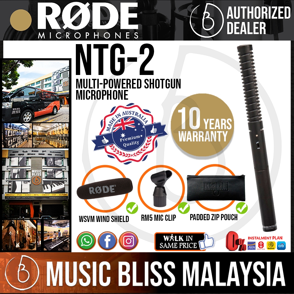 Rode NTG2 Directional Shotgun Mic with Battery/Phantom Power (NTG2) 10