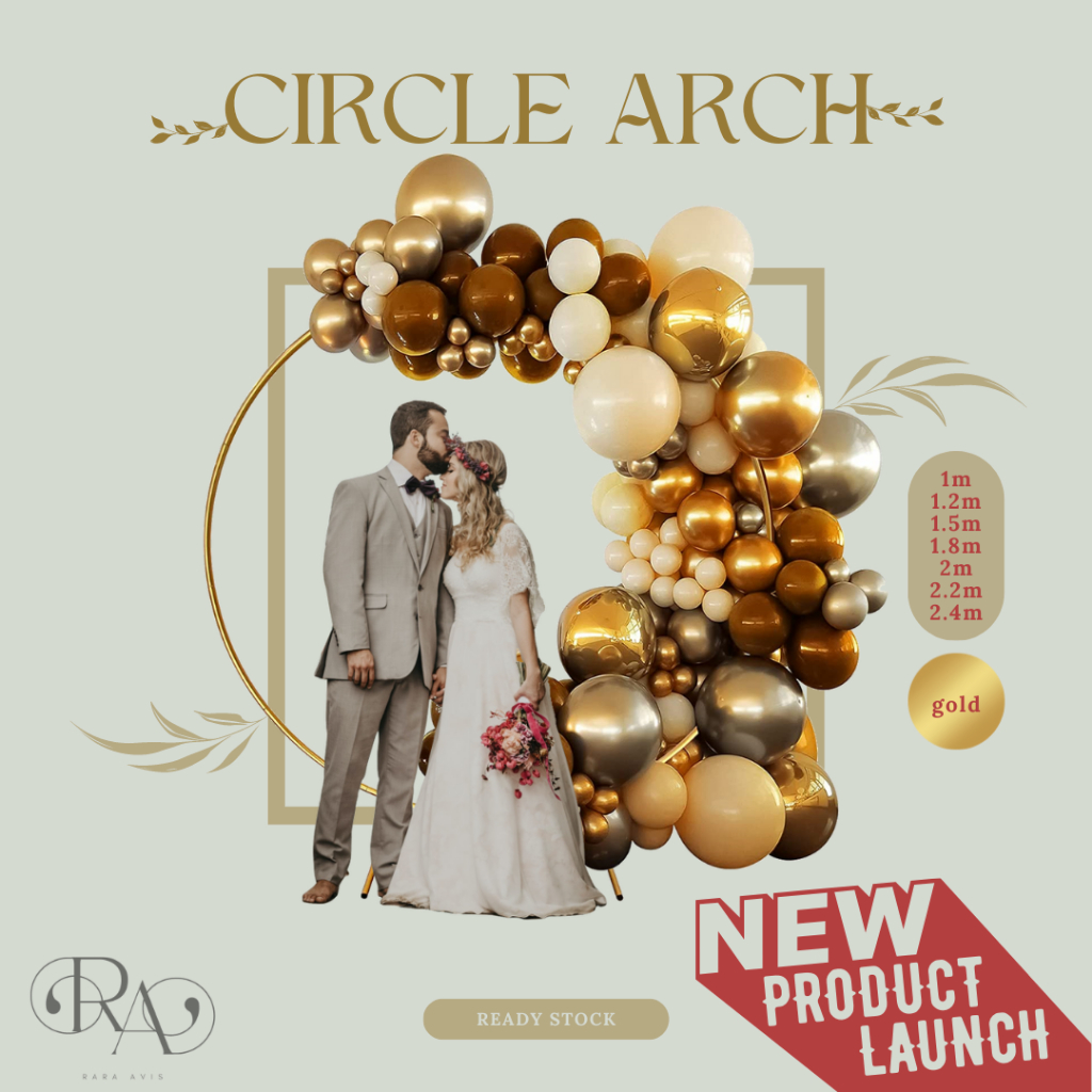 [Lowest Price] Gold Circle Arch Wedding Background Wrought Golden Metal ...