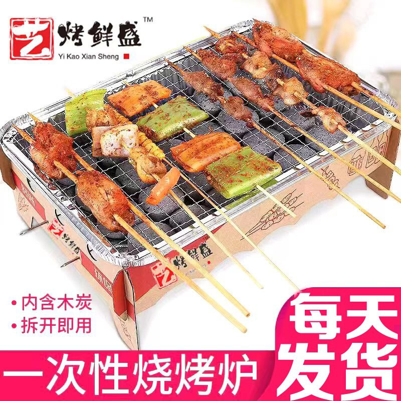 BBQ Rack disposable Barbecue Pit Indoor Outdoor Small Picnic Portable ...
