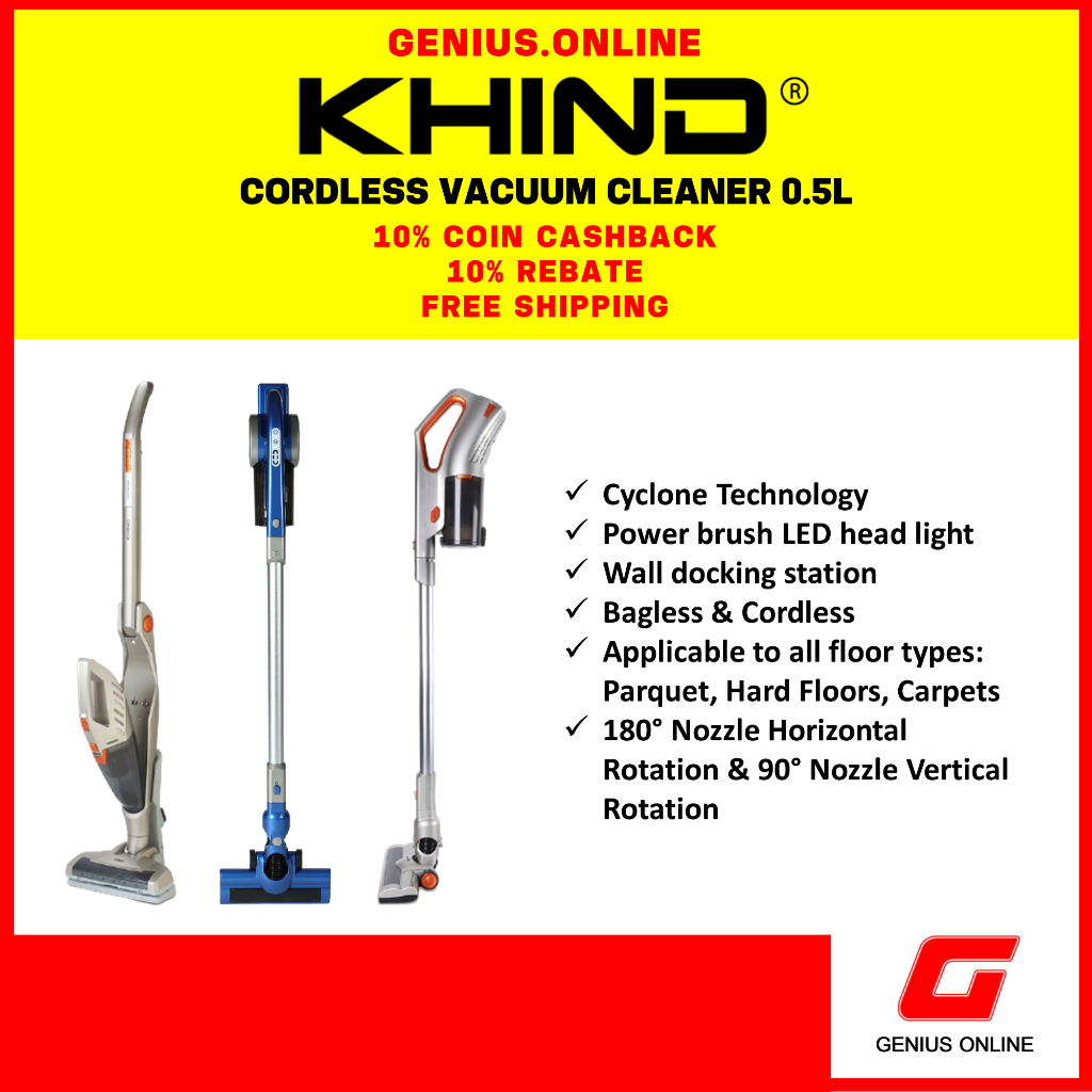 KHIND Stick & Handheld Cordless Vacuum Cleaner VC9675/VC9679/VC9000