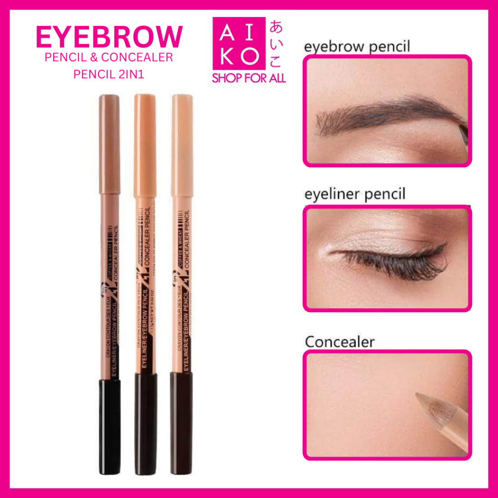 (AIKO) MN EYEBROW PENCIL & CONCEALER PENCIL 2IN1 Shopee Malaysia