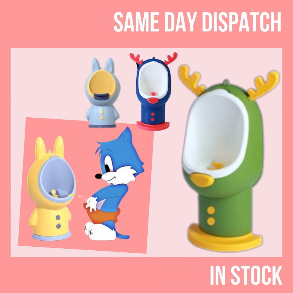 TEHAUX Toddler Boy Urinal With Cartoon Design For Potty Training Made Of Durable Pp Material Green Height Adjustable