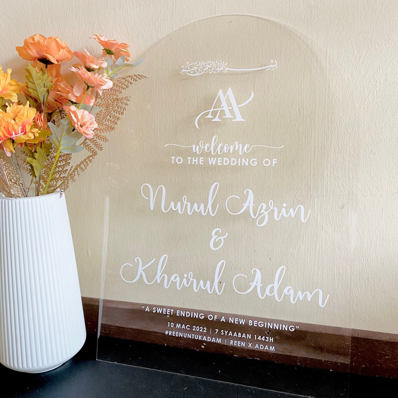 Custom Acrylic Board for Wedding/ Custom Board/ Wooden