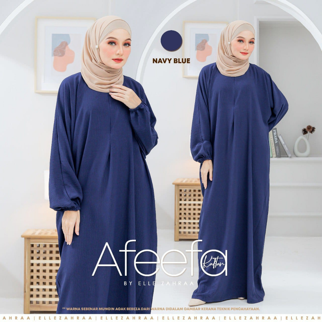 Kaftan Afeefa kaftan lengan panjang mesra wuduk dan menyusu | Shopee ...