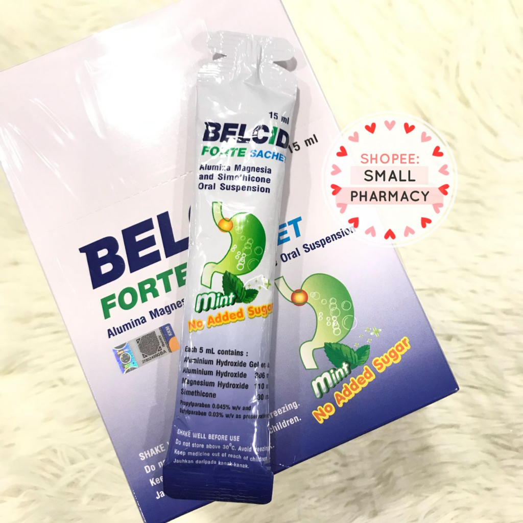 Belcid Forte Sachet 1 box 30 x 15ml Heartburn, Gastric [ Alumina