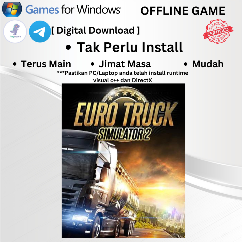 PC Offline Game Portable]EURO TRUCK Simulator 2[Digital Download] | Shopee  Malaysia