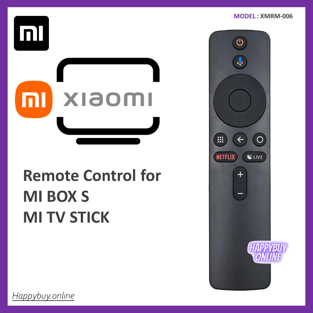 Xiaomi MI TV Stick Mi TV Box Remote Control XMRM006Mi Box S Remote Shopee Malaysia