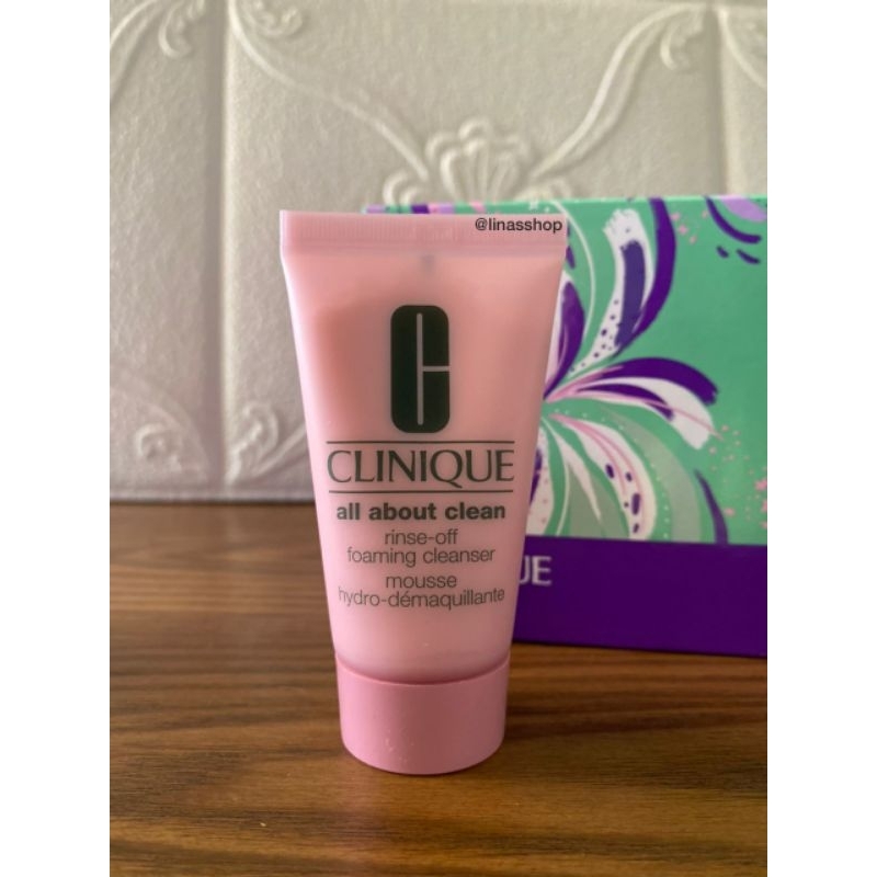 100 authentic clinique all about clean foaming cleanser 30ml shopee
