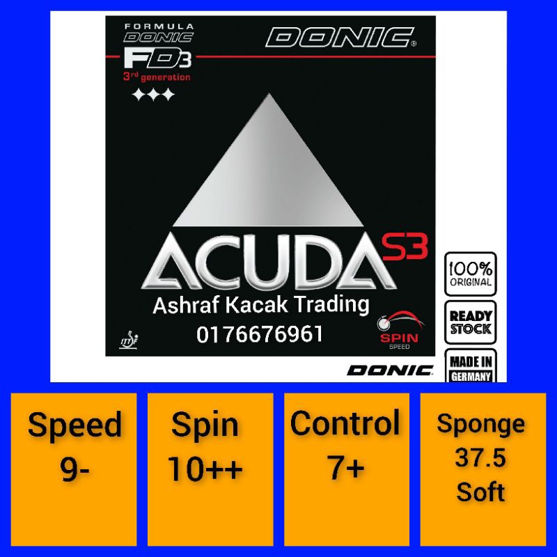 Donic Acuda S3 Original | Shopee Malaysia