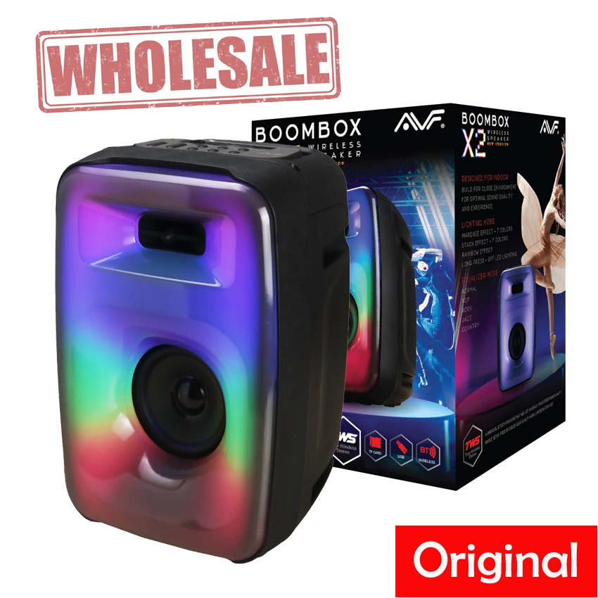 Original AVF BOOMBOXX2 Portable Wireless RGB lights Speaker Suitable