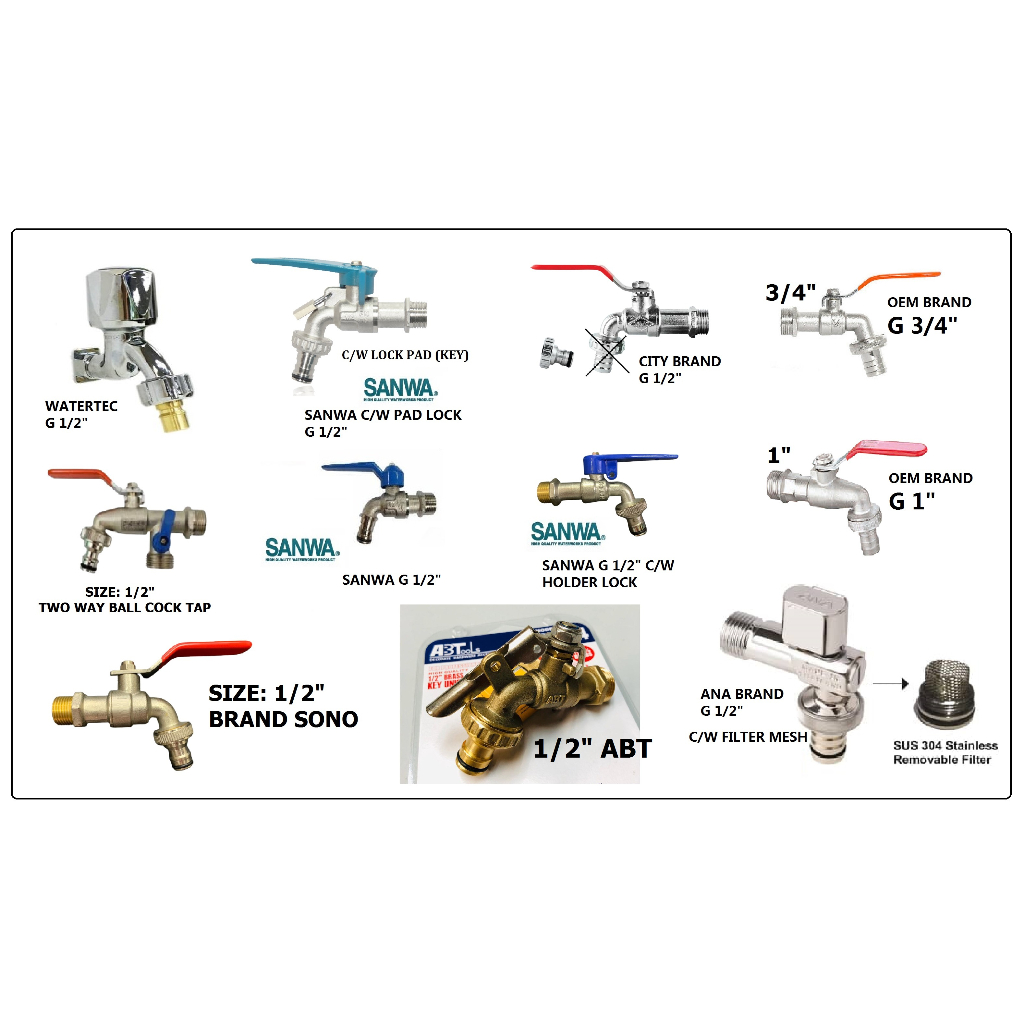 WASHING MACHINE HOSE BIB TAP UNION TAP WALL BIB TAP FAUCET TAP BATHROOM