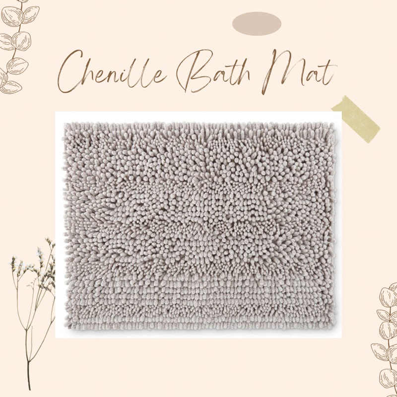 Norwex Chenille Bath Mat Safe SlipResistant Backing Shopee Malaysia